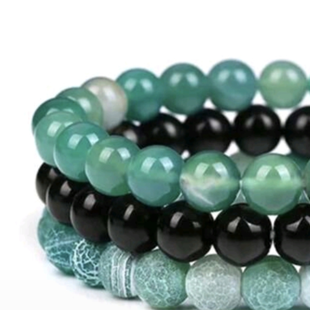 Stone Bracelets Semi-precious Gemstone Chakra Balancing Reiki Bracelet Set - Picture 2 of 10